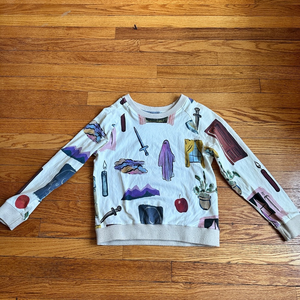 Samantha Pleet Multicolor Graphic Long Sleeve Tee